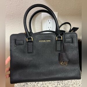 Michael Kors Black Leather Handbag